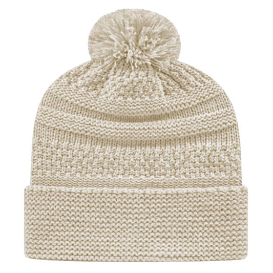 Cable Knit Cap with Cuff